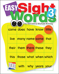 Easy Sight Words2 Kinney Brothers Publishing